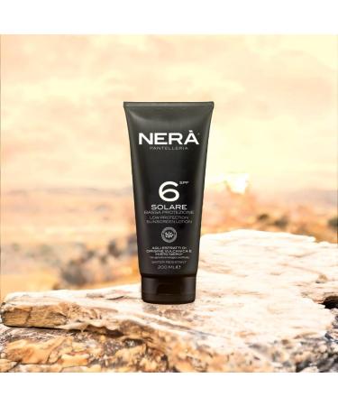 NERA Pantelleria SPF 6 Water Resistant Sunscreen Lotion: Low Protection 200ML Lotion with UVA & UVB Filters for Dehydration and Aging Prevention Men and Women - Buy Online on GoSupps.com