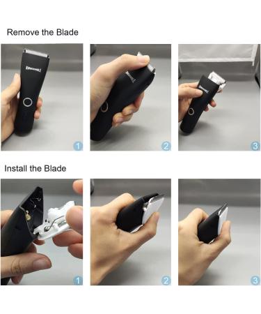 Kingsmile Groin Hair Trimmer - Wireless Electric Body Groomer for Men & Women Waterproof Pubic Hair Trimmer with Replaceable Ceramic Blade & Charger - Buy Online on GoSupps.com