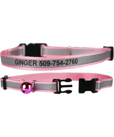 Personalized Reflective Cat Collar | Engraved Custom Collar with Name & Phone | Breakaway Safety Buckle | Adjustable for Cats - Blue - Buy Online on GoSupps.com