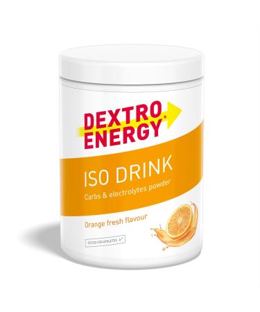 Dextro Energy ISO Drink Orange Fresh (440g) - Isotonic beverage powder with sodium magnesium potassium chloride fast carbohydrate supply booster with electrolytes gluten -free lactose -free orange fresh 440 g (1 Pack)