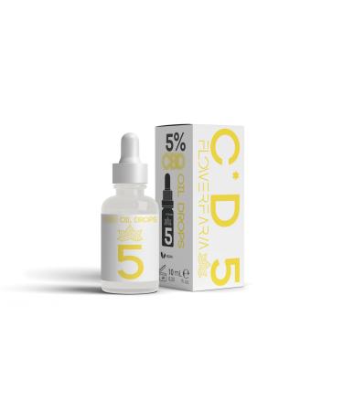 Flower Farm CBD Oil 5% | High Quality CBD Oil, 99.93% Pure, Natural Oil Based, Preservative and GMO Free | Ideal for Anxiety and Stress | Made in Italy, 10 ml