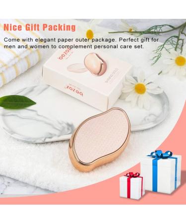 BEZOX Glass Foot File - Crystal Pedicure Foot Scrubber for Cracked Heels - Portable Handheld Callus Remover in Shinning Golden - Buy Online on GoSupps.com
