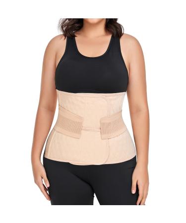 Abdominal Binder Post Surgery for Men and Women, Postpartum Belly Band, Hernia Belt Stomach Compression Wrap for Hernia Surgery, C-Section, Natural Birth, Abdominal Injuries,Nude,S/M Nude For waistline 25.5"-33",S/M - Buy Online on GoSupps.com