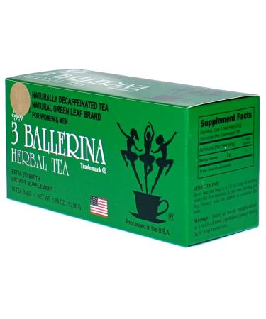 Ballerina Tea Extra Strength 36 Tea Bags - 2 Pack (18 Bags Each) - Energizing Herbal Drink - Buy Online on GoSupps.com