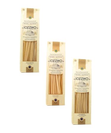 Pastificio F.lli Iozzino - Gragnano PGI pasta - Long pasta formats 3Kg (6x500g) | 1 Kg linguine + 1 Kg spaghetti + 1