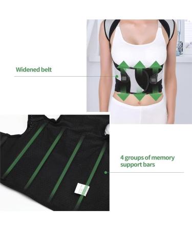 Back Brace Lumbar Support Back Posture Corrector Corset Shoulder Clavicle Spine Lumbar Support Belt Adjustable Waist Belt(Medium) Medium Black - Buy Online on GoSupps.com