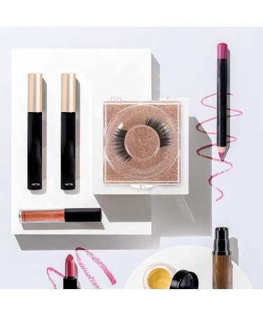 Square Stand Empty Lash Case - 12 Pcs Round Glitter Eyelash Box | Clear Plastic False Lashes Storage Organizer for Women & Girls - Buy Online on GoSupps.com