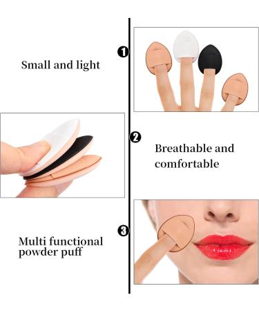 12 make-up mini powder puff make-up pads mini mini finger sponge mini make-up powder puff finger powder puff make-up finger powder puff sponge powder puff mini finger - Buy Online on GoSupps.com