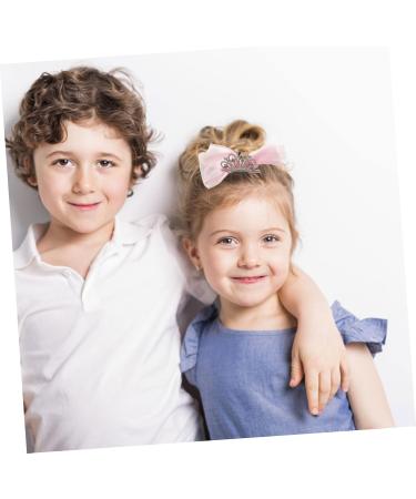 FRCOLOR Girl Hair Accessories bow pin bow clips bows for girls princess crown clip bows clips girl party crown cute birthday pink crown princess crown child Mesh rhinestones crown - Buy Online on GoSupps.com