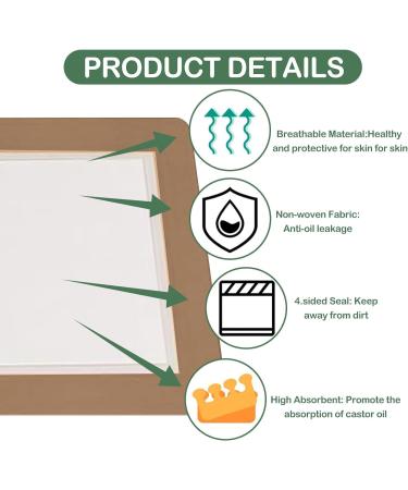 30Pcs Self-Adhesive Caster Oil Packs Castor Oil Pack Wrap Castor Oil Patches Organic Cotton Castor Oil Wrap Castor Oil Pads 3 Sizes Disposable Castor Oil Pack for Waist Thighs and Back.(Brown). - Buy Online on GoSupps.com