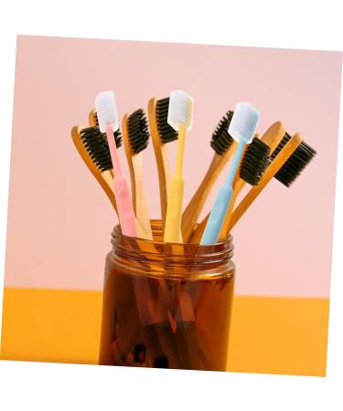 Buy Minkissy 6-Pack Soft Wooden Toothbrushes for Sensitive Teeth - Eco-Friendly & Reusable Household Cleaning Tools - Buy Online on GoSupps.com