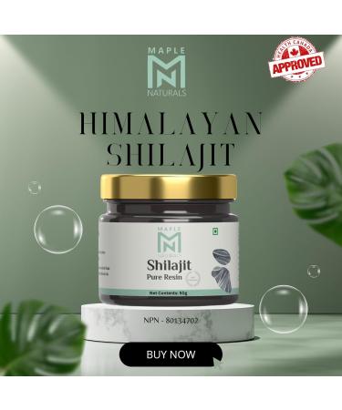 Maple Naturals Himalayan Shilajit Resin 50g/1.76oz 100% Pure - Buy Online on GoSupps.com