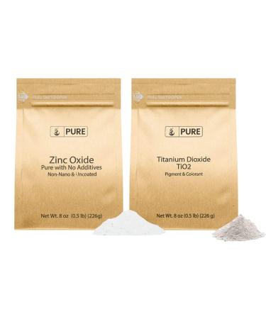 Pure Original Ingredients Sunscreen Bundle (8 oz) Zinc Oxide Titanium Dioxide Skin Safe Sun Protectant
