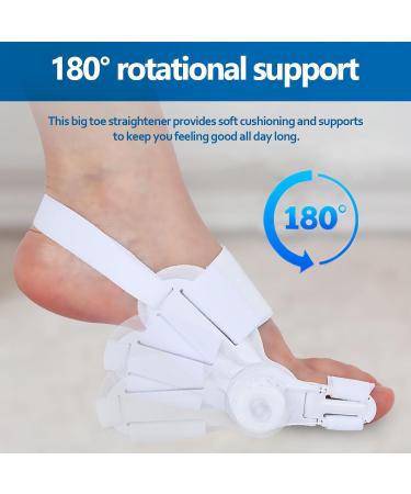 Dukars Bunion Corrector for Men & Women - Adjustable Big Toe Splint for Relief & Orthopedic Hammer Toe Straightener (White) | International Shipping Available - Buy Online on GoSupps.com