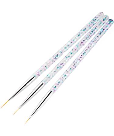 3Pcs Nail Drawing Pens Easy-Grip Multipurpose Easy To Operate Nail Art Drawing Liner Pens for Student Silver - Buy Online on GoSupps.com