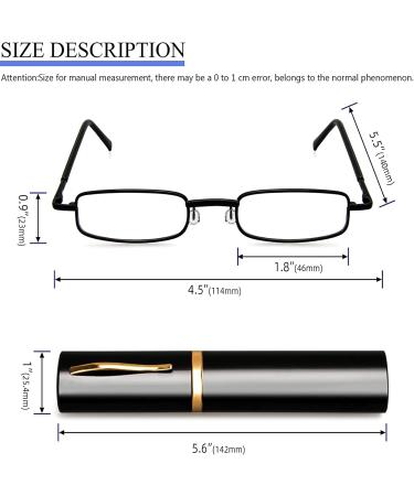 Metal Frame Portable Spring Hinge Reading Glasses 2 Pack +1.5 | Stylish & Convenient Eyewear for All - Buy Online on GoSupps.com