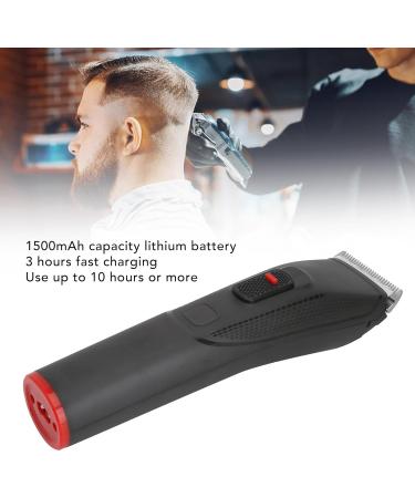 Electric Hair Clipper Portable Lightweight Fast Cutting USB Rechargeable Hair Grooming Trimmer with 2 Guide Combs for Hair Salon Home (Black) - Buy Online on GoSupps.com