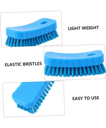 minkissy Nail Brush Nail Clean up Brush Nail Cleaner Brush Nail Cleaning Brush Fingernail Scrub Nail Scrubbing Brush Toe Brush Shoe Cleaning Ball Polyester 11.5x5cm Blue - Buy Online on GoSupps.com