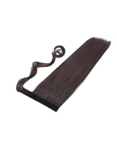 Ponytail Clip-in Braid Extension Hairpiece - 55cm Dark Brown Realistic Hair Extensions - Buy Online on GoSupps.com