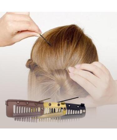 TROGN Stylish Clips with Safety Pins - 12 Pcs Teeth Strong Clips for Easy Hijab Tikka & Dupatta Setting (12Pack black+brown+gold) - Buy Online on GoSupps.com