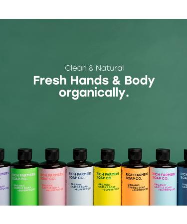 RICH FARMERS Organic Liquid Castile Soap Unscented - 16 oz - Sunflower, Olive, Coconut Oils - Buy Online on GoSupps.com