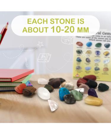 Obidodi 20 Gemstones Chakra Crystals Stone Set Natural Crystals and Gem Stones Set for Kids Crystals for Beginners Reiki Healers and Yoga Practioner Anxiety Relief Meditation Relaxation (02) - Buy Online on GoSupps.com