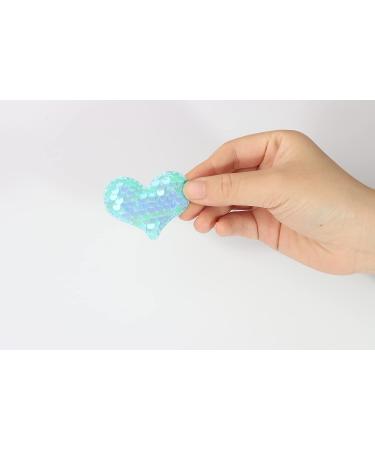 30 Heart Shaped Sequin Hairpins - Valentine's Day Glitter Hair Clips for Girls - Buy Online on GoSupps.com