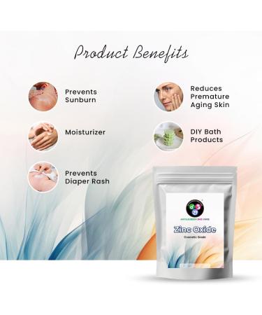 Aayuleubeda Badi Care ABC Zinc Oxide Powder Non-Nano & Uncoated for Skin Cosmetic & DIY Product 227Gm (8 oz) - Buy Online on GoSupps.com