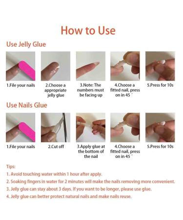 Enppode French Tip Press on Nails Medium 24 PCs/Set - Butterfly Design Acrylic Fake Nails for Women - Buy Online on GoSupps.com