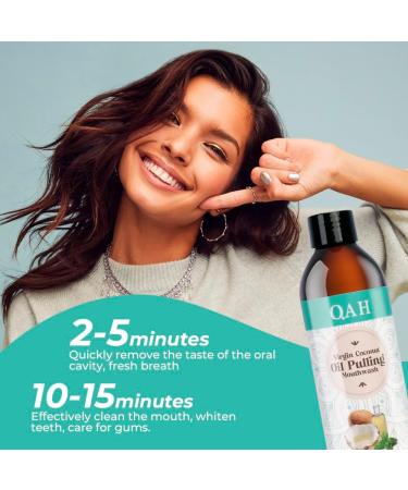 Organic Coconut Oil Pulling Mouthwash - Natural Teeth Whitening & Fresh Breath with Mint | Oral Care & Gum Health - Buy Online on GoSupps.com