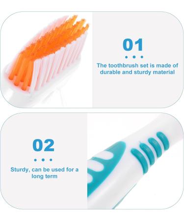 Healvian Travel Toothbrush Set | Compact Toothpaste & Prosthesis Cleaning Brush with Case - Perfect for On-the-Go Dental Care - Buy Online on GoSupps.com