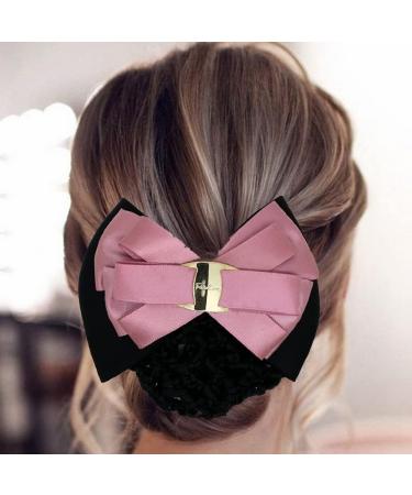URFEDA Professional Hair Clip with Bow Women's Hair Clip Professional Hair Bun Cover Hair Clips Net Hair Net 3D Bow Bow Knot Decor Hair Clip Hair Net - Buy Online on GoSupps.com