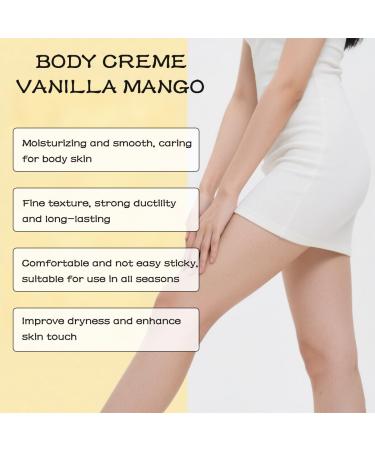 VSDFAW Body Cream with Vanilla & Mango Rose Essence Vanilla Body Butter Nourishes & Smooths Skin Lightweight Moisturizer Hydrated Skin For Men And Women(3.53Oz/Pcs (2pcs) - Buy Online on GoSupps.com