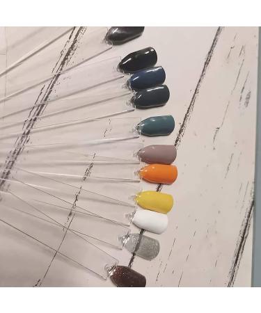 50 Transparent Fan-shaped Nail Art Tips Display with Metal Ring Holder - Buy Online on GoSupps.com