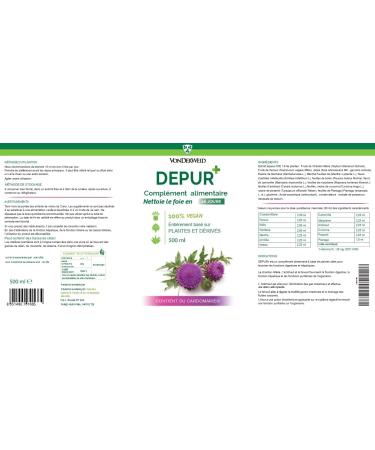 Vonderweid - DEPUR + | Strong Liver Detox | Draining Supplement F with Aloe Arborescens Artichoke and Milk Thistle | Liver Purifying & Detoxifying | Vegan Supplement | 500ML - Buy Online on GoSupps.com