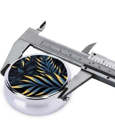 Leaves in The Dark Round Pill Box - 3 Compartment Portable Organizer for Travel - Ideal Travel Accessory for Medication - Buy Online on GoSupps.com