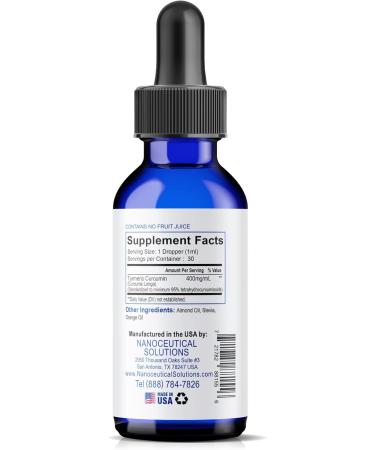 NANO TURMERIC CURCUMIN | Highly Bioavailable Nano Particles | Rapid Absorption | Organic Vegan Non-GMO Curcuma Longa | Supports Joints Digestive Liver & Heart Health | Easy to use 30 ml per bottle. - Buy Online on GoSupps.com