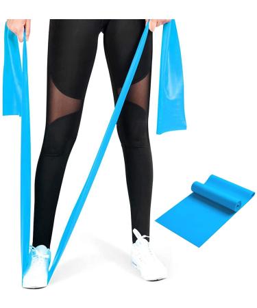 FUDOSAN Resistance Bands Professional Exercise Elastic Bands Long Natural Latex Stretch Band Perfect for Strength Training Pilates Yoga Blue