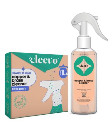 Copper & Brass Cleaner 1ltr | Non-toxic Metal Cleaning Spray | Powder To Liquid Cleaning Spray for Tough Stains | Cleaning Gel Liquid for Brass Copper & Silver (Sandalwood)