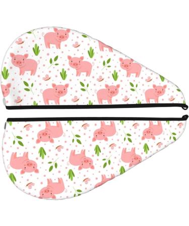 Funny Little Pigs Microfiber Hair Towel | Super Absorbent Coral Velvet Wrap for Women | Quick Dry for Long Curly Thick Hair - Buy Online on GoSupps.com