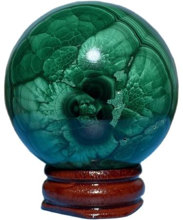 Natural Sphere Natural Geode Crystal Ball Green Malachite Hand Polished Gift Stone Home Decoration 1pc 270-280g - Buy Online on GoSupps.com
