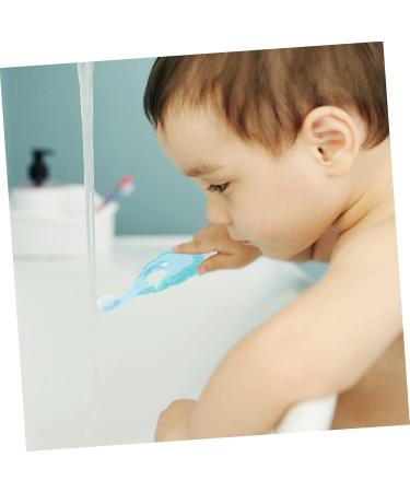 Minkissy Baby Toothbrush Set - 4 Pieces Newborn & Children's Travel Toothbrushes Bite Toys for Dental Care Beautiful Teeth Cleaning Tools - Buy Online on GoSupps.com