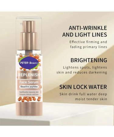 PETER*BEAUTY REPLENISHED VITAMIN INFUSED FACE SERUM WITH NIACINAMIDE & AMP BIOACTIVE PEPTIDES 1 OZ FOR HYDRATION & SKIN RECENTLY RETINOL ALTERNATIVE SERUM FACE FOR SENSITIVE SKIN VITAMIN B COMPLEX - Buy Online on GoSupps.com