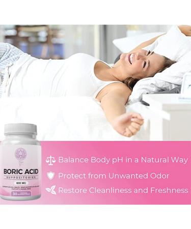 Magic V Boric Acid Suppositories 600mg - 30 Count | Optimal pH Support | Made in USA - Buy Online on GoSupps.com