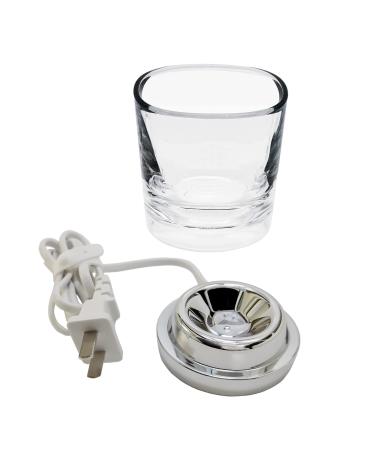 Replacement Charger Base Charging Glass Cup for Philip Care Electric Toothbrush  Compatible with Smart 9300 9500 9700 Series Electric Toothbrushes HX9901 HX9903 HX9924 HX9957 HX9984 (Silver)