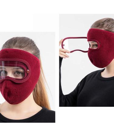 Mishiti Unisex Winter Cycling Windproof Full Face Mask & Removable Transparent Eye Protection Glasses - Anti-Fitting Polar-Fleece Storm Hood | International Shipping Available - Buy Online on GoSupps.com