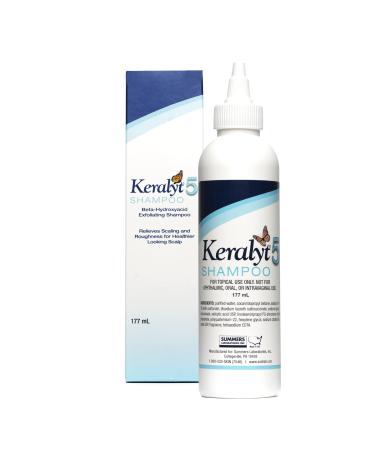 Keralyt 5 Anti-Dandruff Shampoo - Max Strength 5% Salicylic Acid Scalp Build-Up Clearing - Promotes Relief from Dandruff  Psoriasis  Seborrheic Dermatitis  Dryness  and Itchiness 5% Shampoo