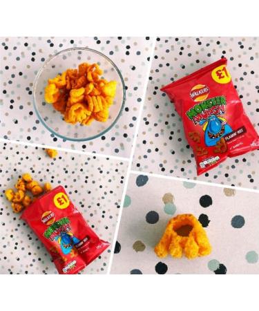 Walkers Monster Munch Flamin' Hot Snacks Crisps Case of 15x72g - Buy Online on GoSupps.com