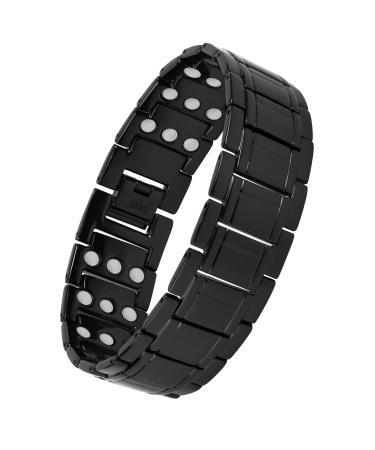 Jeracol 99.99% Soild Copper Magnetic Bracelets for Men 3X Ultra Strength Magnets(3500 Gauss) Magnetic Bracelets Magnetic Wristband Brazaletes for Anniversary Adjustable Size&Jewelry Gift Box Black - Buy Online on GoSupps.com
