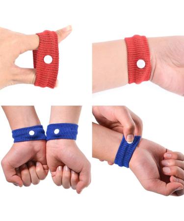 Travel Motion Sickness Relief Wristbands - Natural Nausea Relief (Black/Grey/Blue/Red) - Buy Online on GoSupps.com
